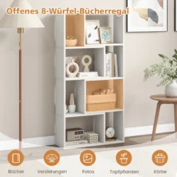 Pastatoma lentyna 60x20x120cm., baltos spalvos