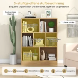 Pastatoma lentyna 80x24x104cm., šviesiai rudos spalvos