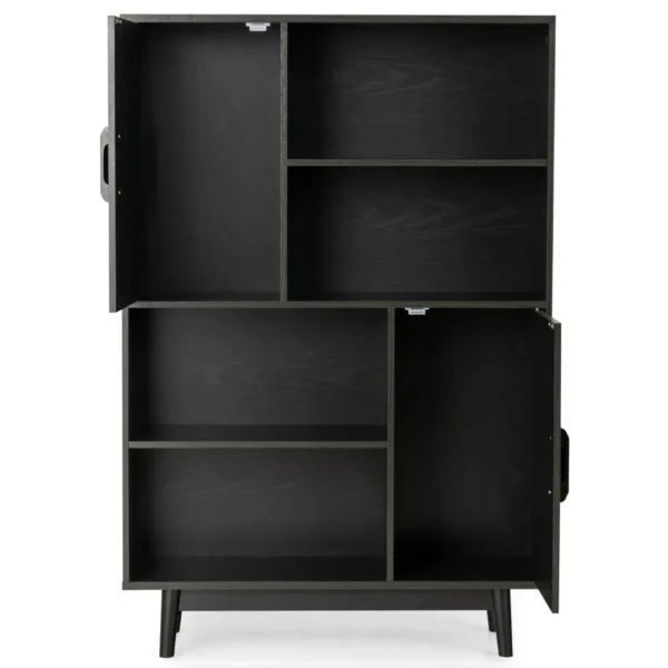 Pastatoma lentyna 80x24x119,5cm., juodos spalvos