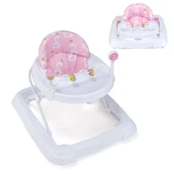 Vaikštynė 70x60x55cm., baltos/rožinės spalvos