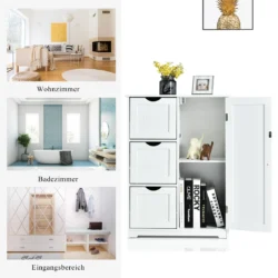 Vonios spintelė 60x30x81cm., baltos spalvos