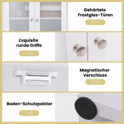 Vonios spintelė 60x30x164cm., baltos spalvos