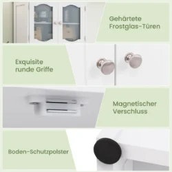 Vonios spintelė 60x30x148,5cm., baltos spalvos