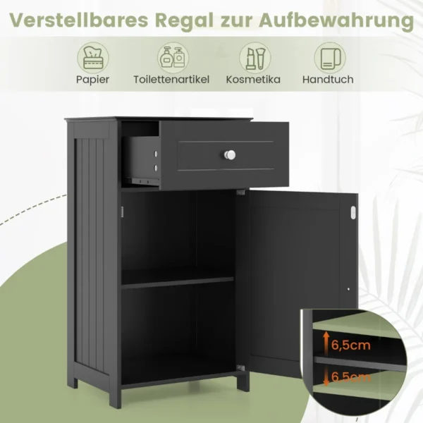 Vonios spintelė 43x34x77cm., juodos spalvos