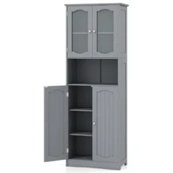 Vonios lentyna 60x30x164cm., pilkos spalvos