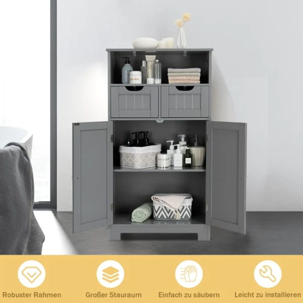 Vonios spintelė 60x30x109cm., pilkos spalvos