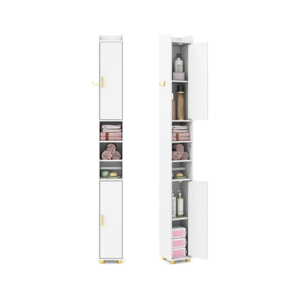 Vonios spintelė 20x20x179cm., baltos spalvos