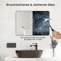 Sieninis veidrodis 76,5x56x3cm., sidabrinės spalvos