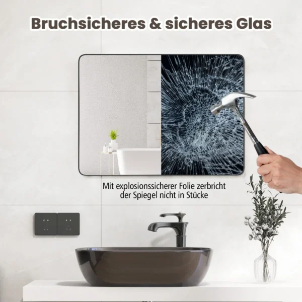 Sieninis veidrodis 76,5x56x3cm., sidabrinės spalvos