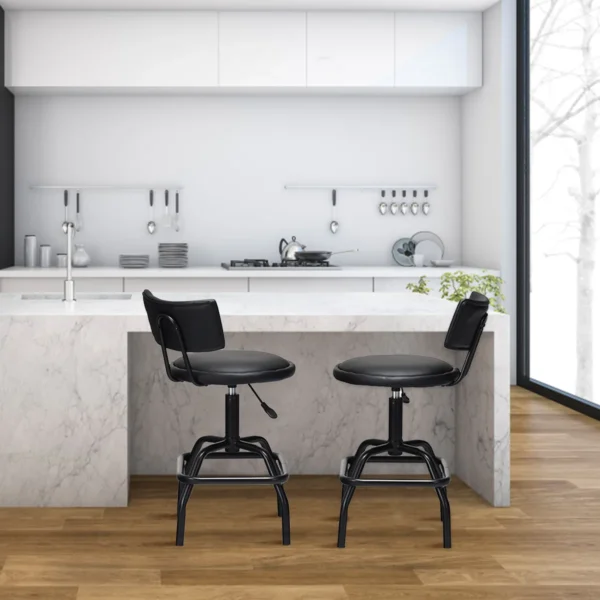 Baro kėdė 43x43x97cm., juodos spalvos