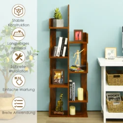 Pastatoma lentyna 50x25x145cm., rudos spalvos