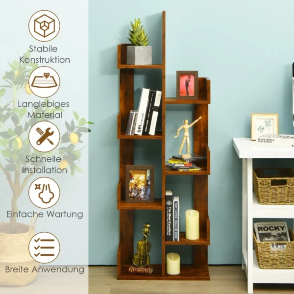 Pastatoma lentyna 50x25x145cm., rudos spalvos