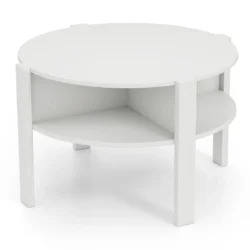 Kavos staliukas 74,5x74,5x45,5cm., baltos spalvos