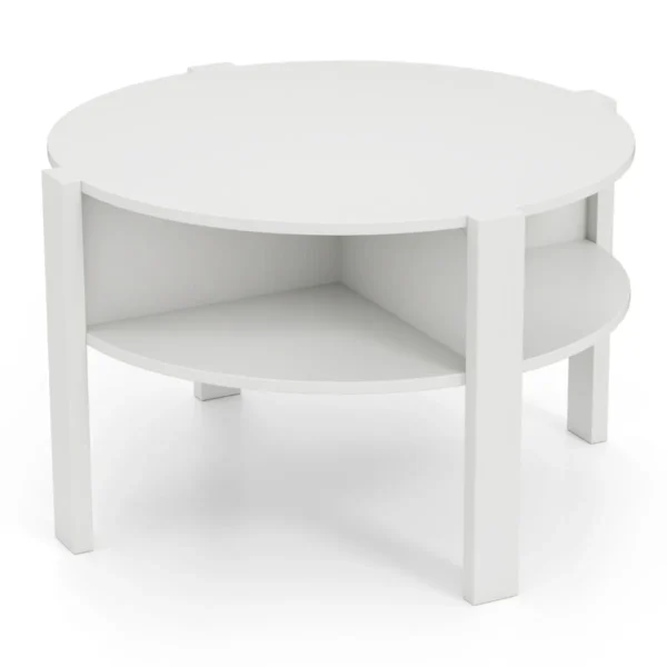 Kavos staliukas 74,5x74,5x45,5cm., baltos spalvos