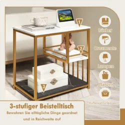 Šoninis staliukas 60x40x60,5cm., įvairių spalvų