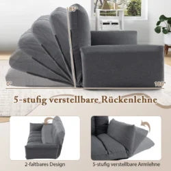 Grindų sofa 119x76x60cm., pilkos spalvos