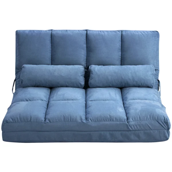 Grindų sofa-lova Homcom 102x73x60cm., mėlynos spalvos