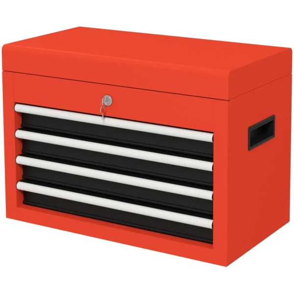 Įrankių dėžė Durhand 45x24,5x32,5cm., raudonos/juodos spalvos