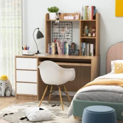 Pastatoma lentyna 94x25x74cm., šviesiai rudos spalvos