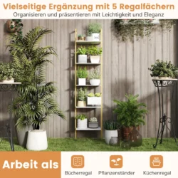 Pastatoma lentyna 43x30x178cm., baltos/auksinės spalvos