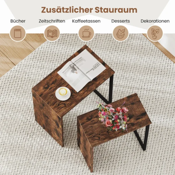costwaycouchtisch2ersetbeistelltischauskunstholzwohnzimmertischmitrobustemmetallrahmen2stcknachttischefrwohnzimmerschlafzimmerrustikalesbraun_1752226827398_image_6.webp