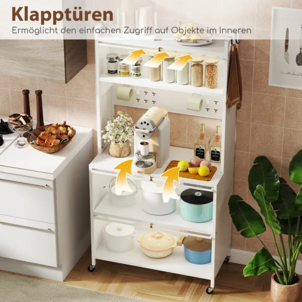 Virtuvės spintelė 80x40x160cm., baltos spalvos