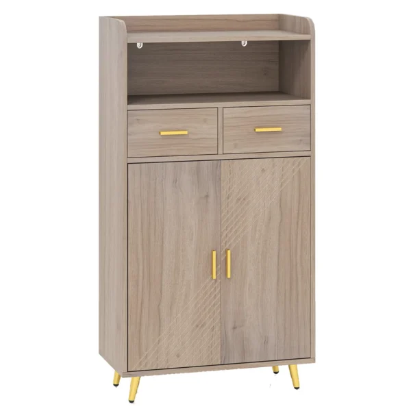 Spintelė 60x30x113cm., pilkos/auksinės spalvos