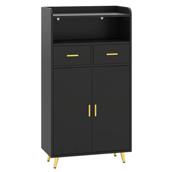 Spintelė 60x30x113cm., juodos/auksinės spalvos