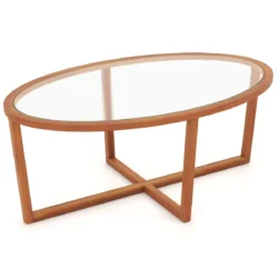 Kavos staliukas 118x71,5x47,5cm., rudos spalvos