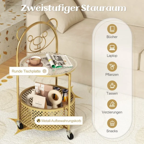 Šoninis staliukas 40x36,5x71cm., baltos spalvos