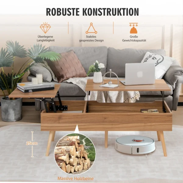 Kavos staliukas 110x49x42cm., šviesiai rudos spalvos