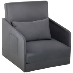 Fotelis-lova Homcom 70x76x77cm., pilkos spalvos