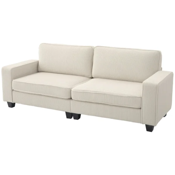 Sofa Homcom 227x84x87cm., kreminės spalvos