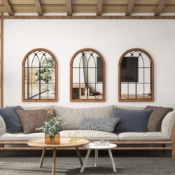 Sieninis veidrodis 60x90cm., rudos/juodos spalvos