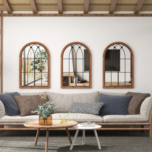 Sieninis veidrodis 60x90cm., rudos/juodos spalvos