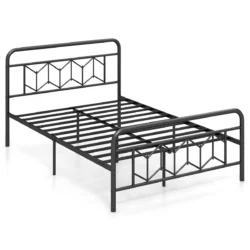 Dvigulės lovos rėmas 207x142x104cm., juodos spalvos