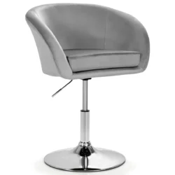 Baro kėdė 61x52x86cm., pilkos/sidabrinės spalvos