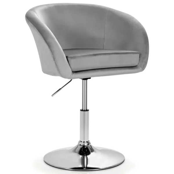 Baro kėdė 61x52x86cm., pilkos/sidabrinės spalvos