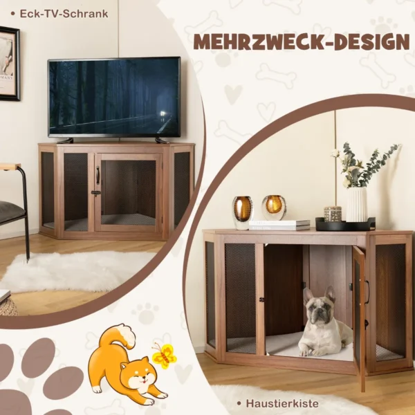 Šuns narvas 114x60x68cm., rudos/juodos spalvos