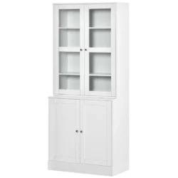 Virtuvės spintelė Homcom 76x40x178,5cm., baltos spalvos