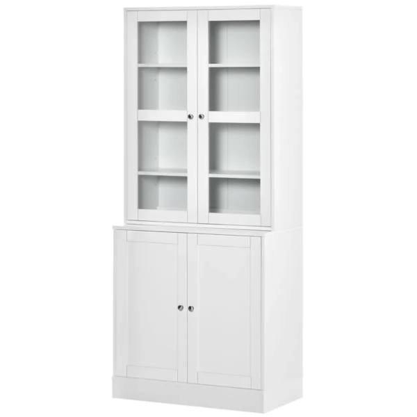 Virtuvės spintelė Homcom 76x40x178,5cm., baltos spalvos