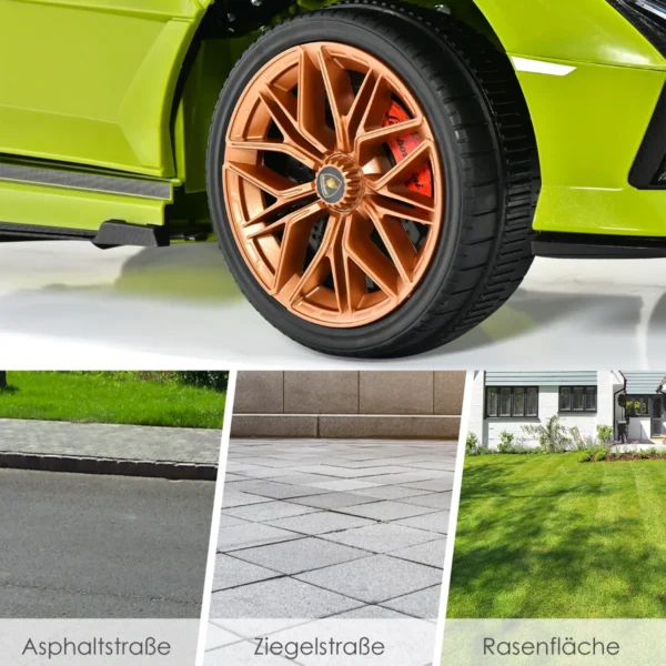 Vaikiškas elektrinis automobilis 108x63,5x40,5cm., žalios/juodos spalvos