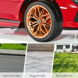 Vaikiškas elektrinis automobilis 108x63,5x40,5cm., raudonos/juodos spalvos