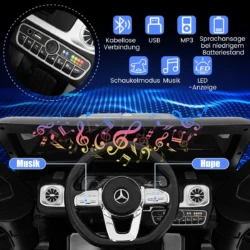 Vaikiškas elektrinis automobilis 67x114x53,5cm., juodos spalvos