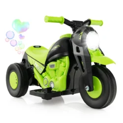 Elektrinis vaikiškas motociklas 81x36x43cm., juodos/žalios spalvos