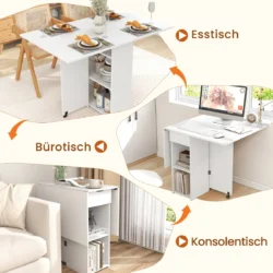 Valgomojo stalas 120x72x75cm., baltos spalvos