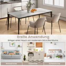 Rinkinys iš 2 valgomojo kėdžių 60x54x84cm., smėlio/juodos spalvos