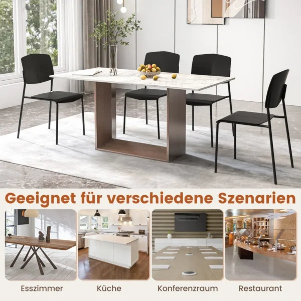 Rinkinys iš 4 valgomojo kėdžių 54x46x84cm., baltos spalvos