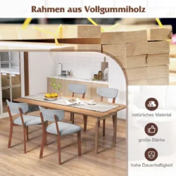 Rinkinys iš 2 valgomojo kėdžių 51x47x82cm., pilkos/rudos spalvos