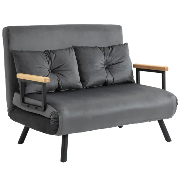 Sofa-lova Homcom 102x73x81cm., tamsiai pilkos/juodos spalvos